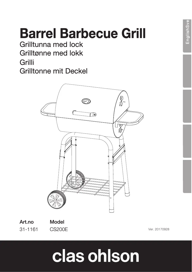 Page n°1 - Manuel utilisateur Clas Ohlson 31-1161