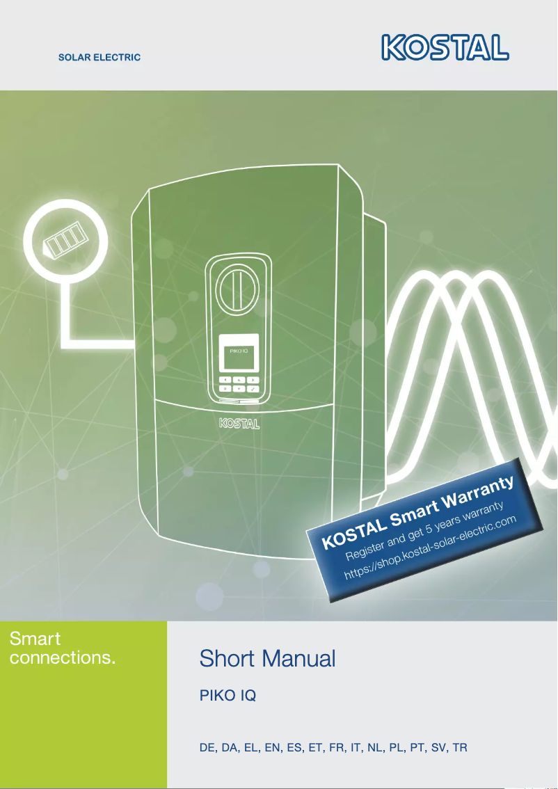 Page n°1 - Manuel utilisateur Kostal IQ 4.2