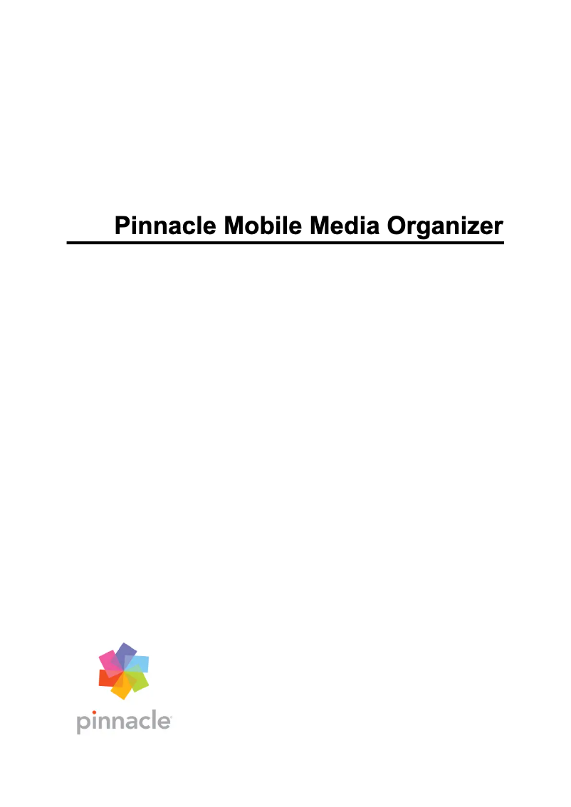 Image de la première page du manuel de l'appareil Mobile Media Organizer