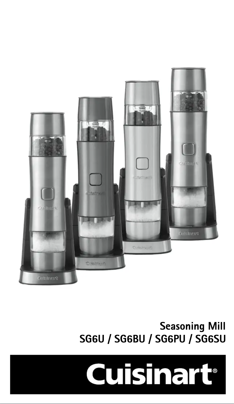 Page 1 de la notice Manuel utilisateur Cuisinart SG6BU