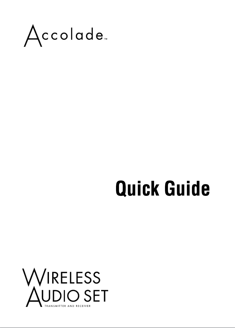 Image de la première page du manuel de l'appareil Accolade