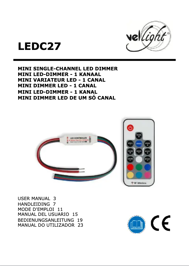 Page 1 de la notice Manuel utilisateur Perel LEDC27