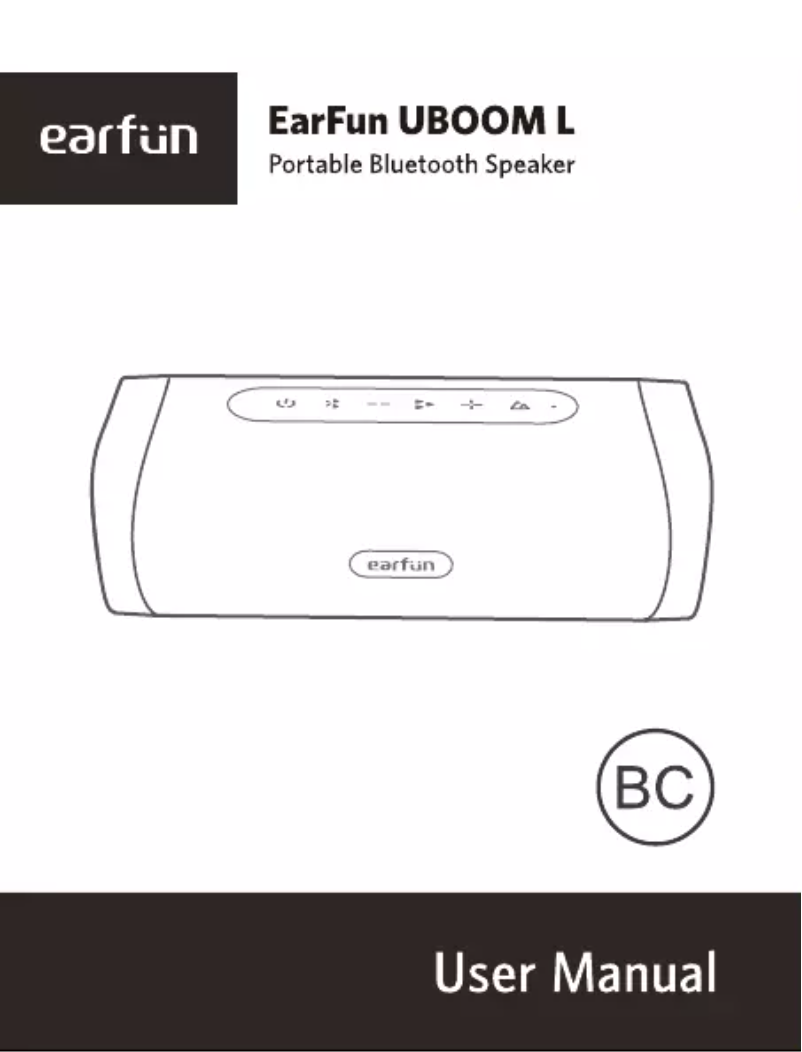 Page 1 de la notice Manuel utilisateur EarFun UBOOM L