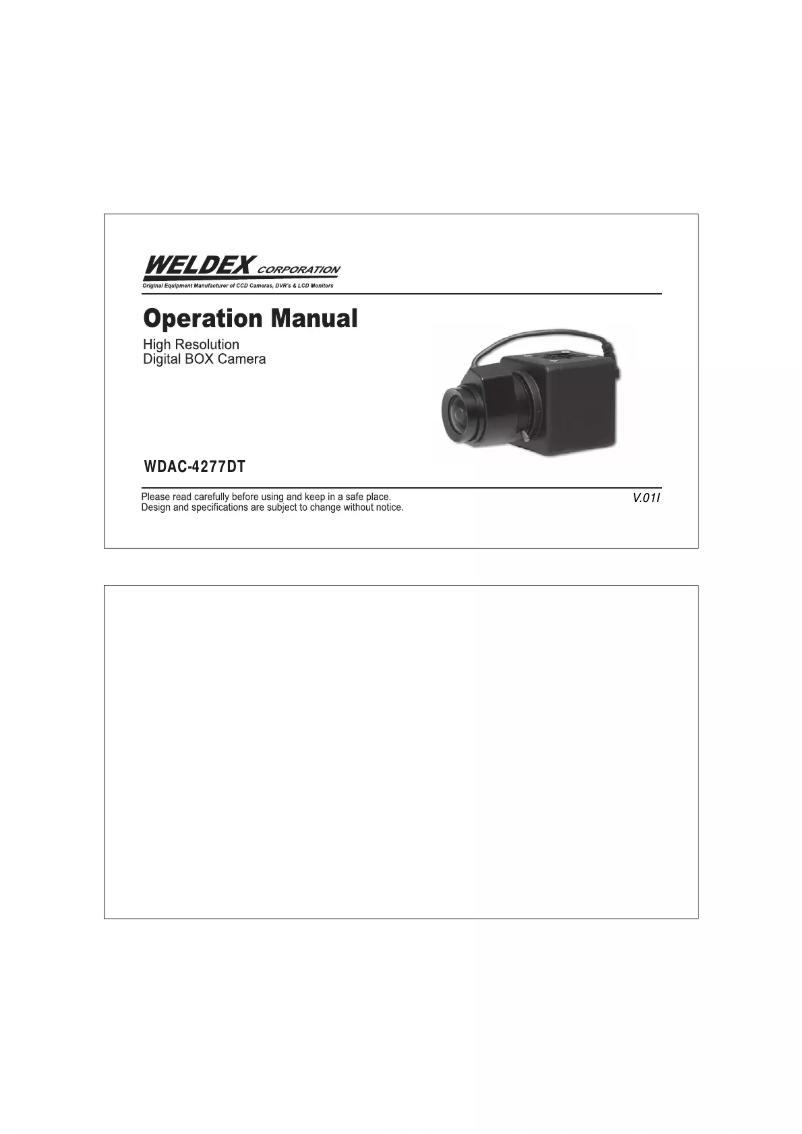 Page 1 de la notice Manuel utilisateur Weldex WDAC-4277DT