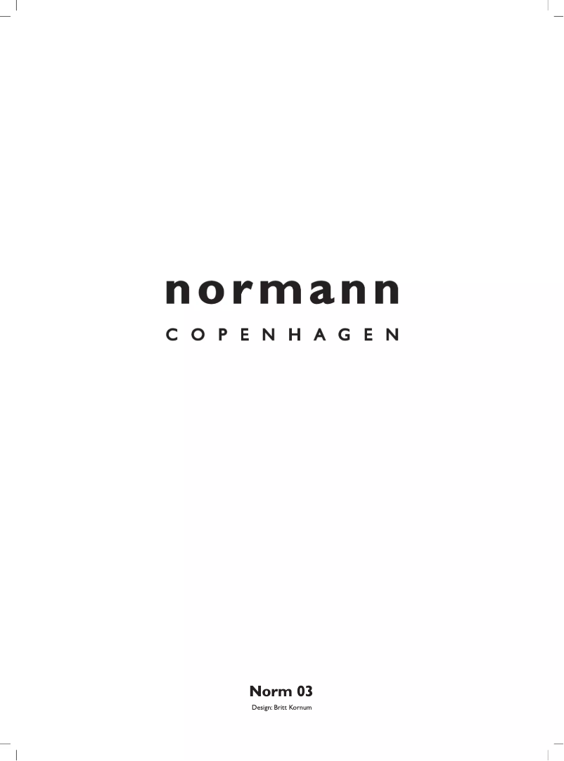 Página 1 del manual Manual de usuario Normann Norm 03