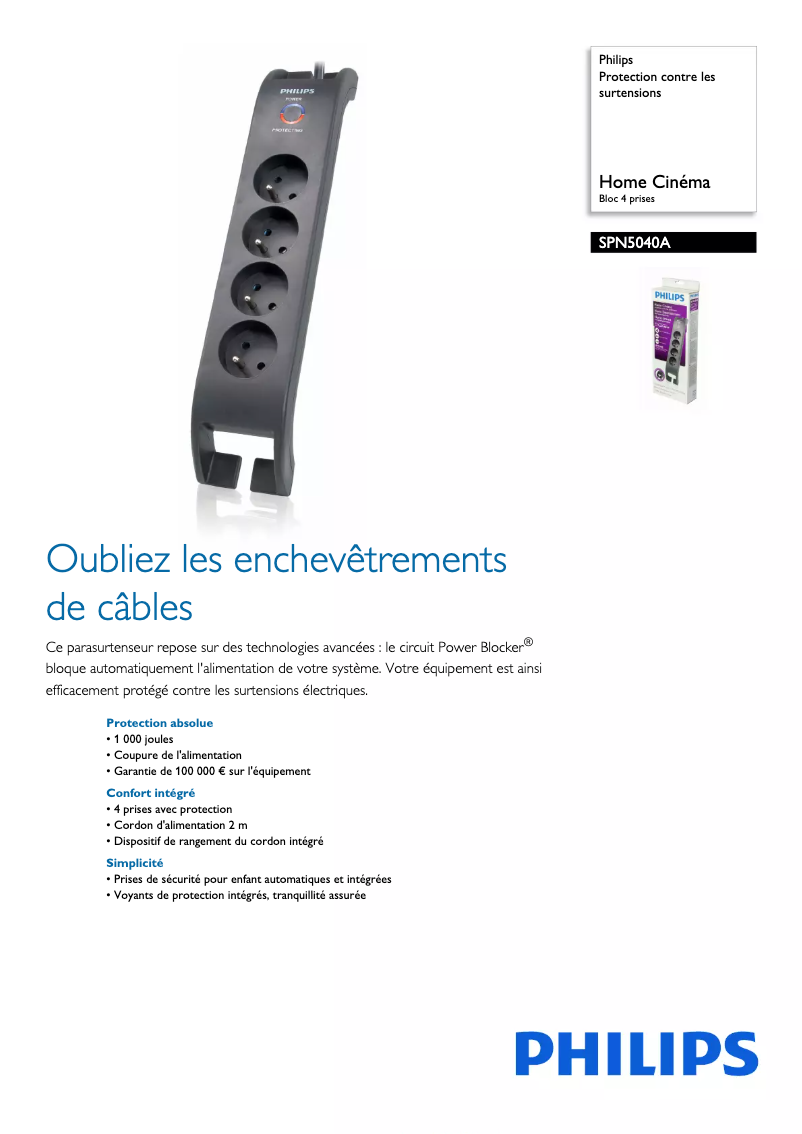 Imagen de la primera página del manual del dispositivo SPN5040A