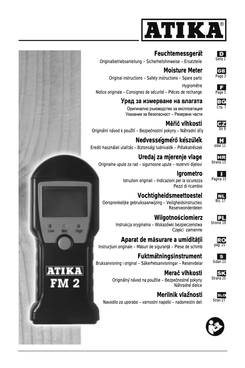 Image de la première page du manuel de l'appareil FM-2