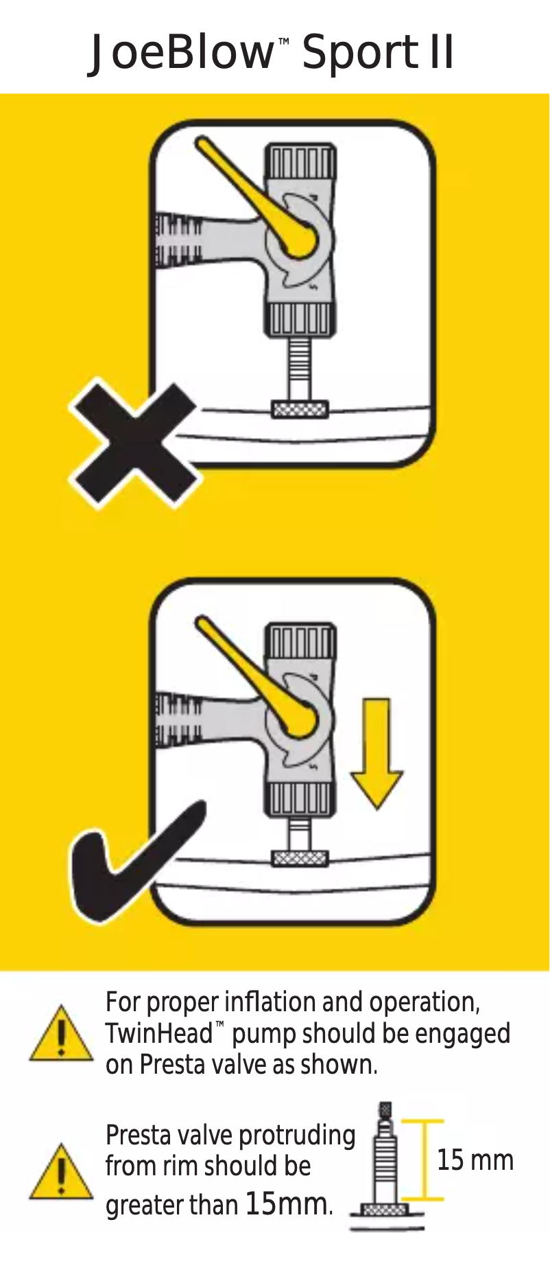 Page 1 de la notice Manuel utilisateur Topeak JoeBlow Sport II