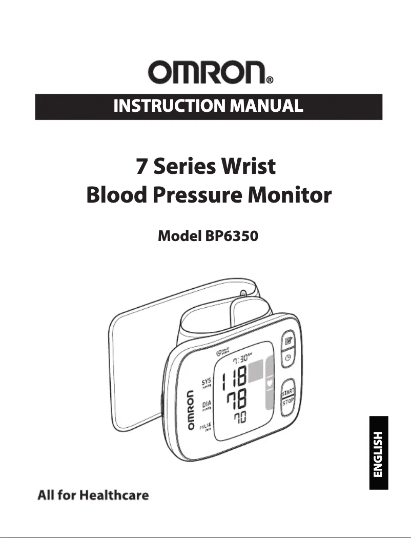 Page n°1 - Manuel utilisateur Omron BP6350