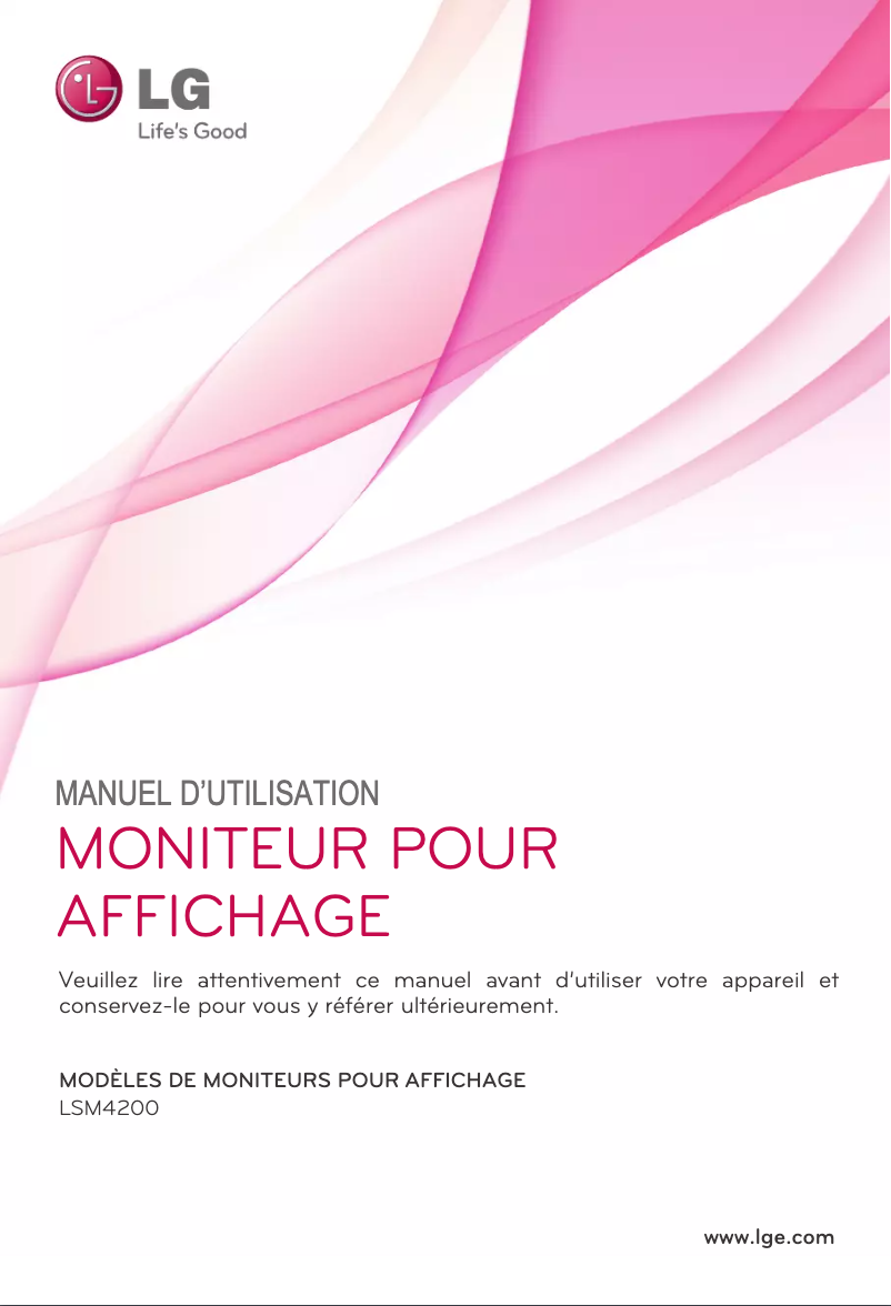 Page 1 de la notice Manuel utilisateur LG LSM4200