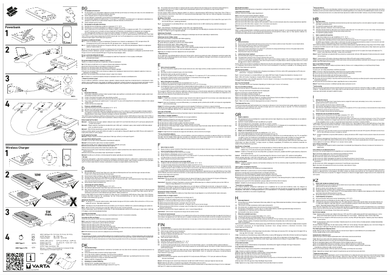 Page 1 de la notice Manuel utilisateur Varta Power Bank 10000