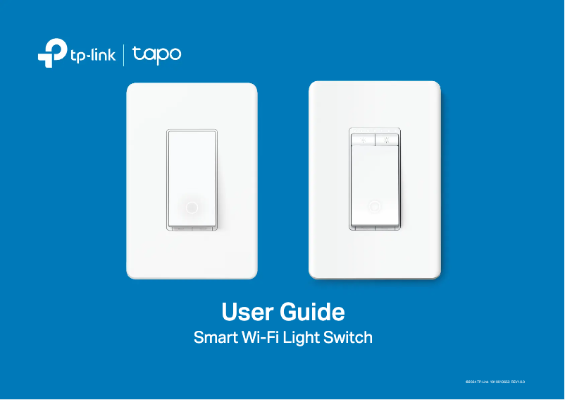 Image de la première page du manuel de l'appareil Tapo S500D