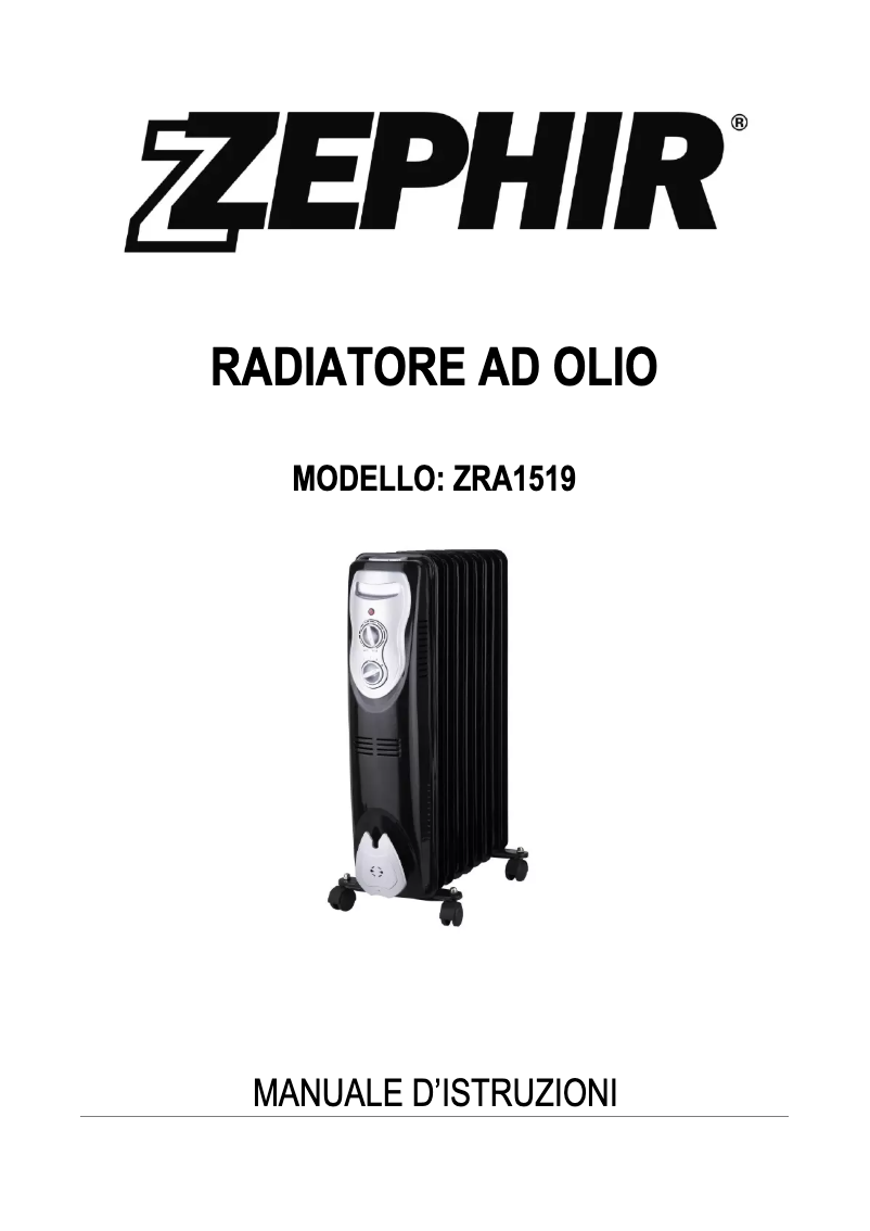 Image de la première page du manuel de l'appareil ZRA1519