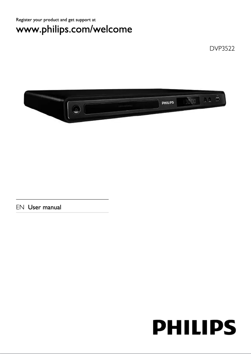 Page n°1 - Manuel utilisateur Philips DVP3522