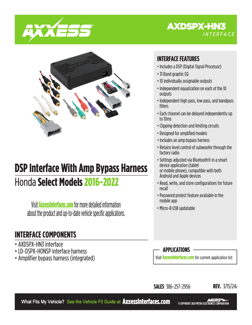 Image de la première page du manuel de l'appareil AXDSPX-HN3