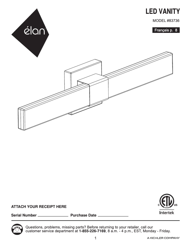 Page 1 de la notice Manuel utilisateur Elan Neltev 83736