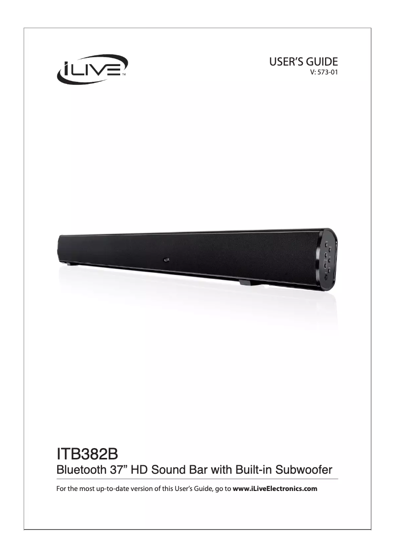 Image de la première page du manuel de l'appareil ITB382B