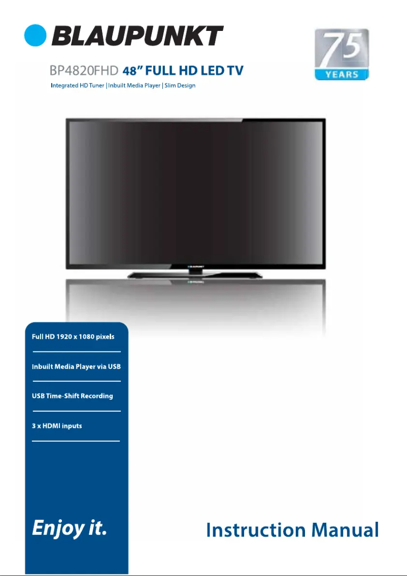 Página 1 del manual Manual de usuario Blaupunkt BP4820FHD