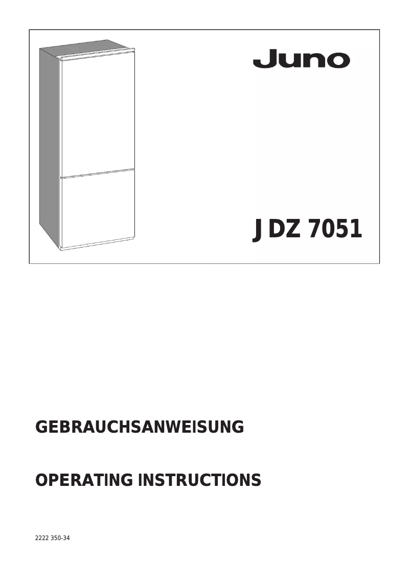 Page 1 de la notice Manuel utilisateur Juno JDZ7051