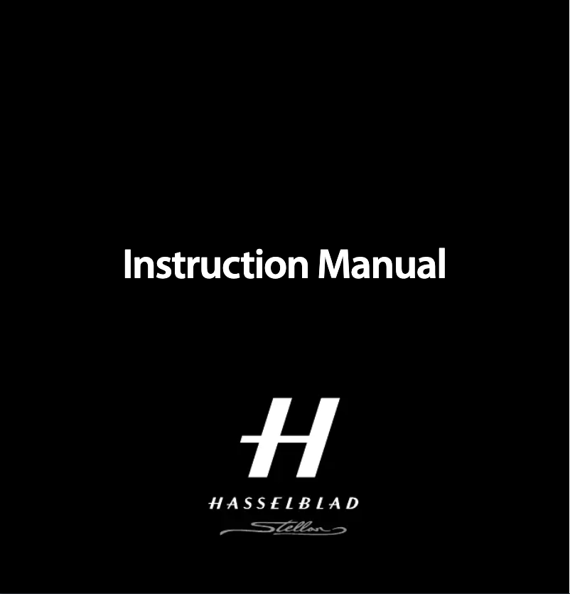 Page n°1 - Manuel utilisateur Hasselblad Stellar