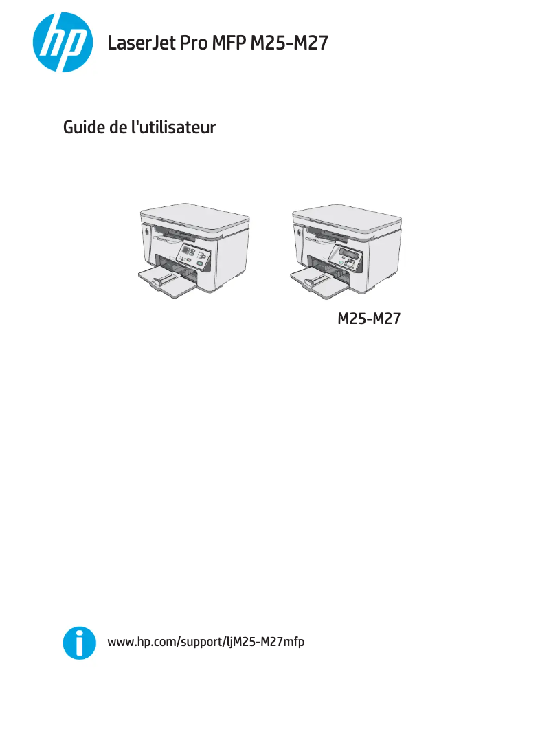 Page n°1 - Manuel utilisateur HP LaserJet Pro MFP M25