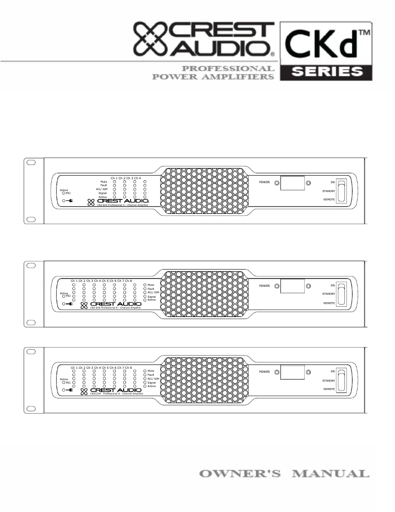 Page n°1 - Manuel utilisateur Crest Audio CKd 604