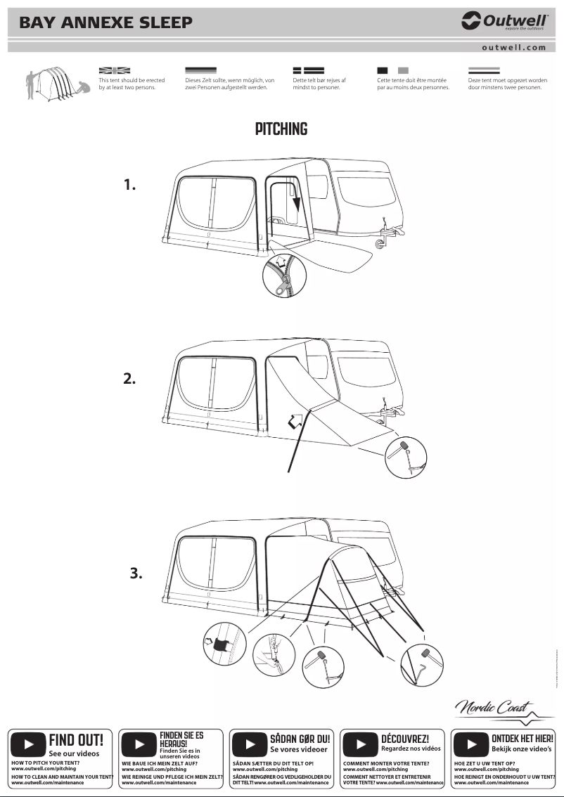 Page 1 de la notice Manuel utilisateur Outwell Bay Annexe Sleep