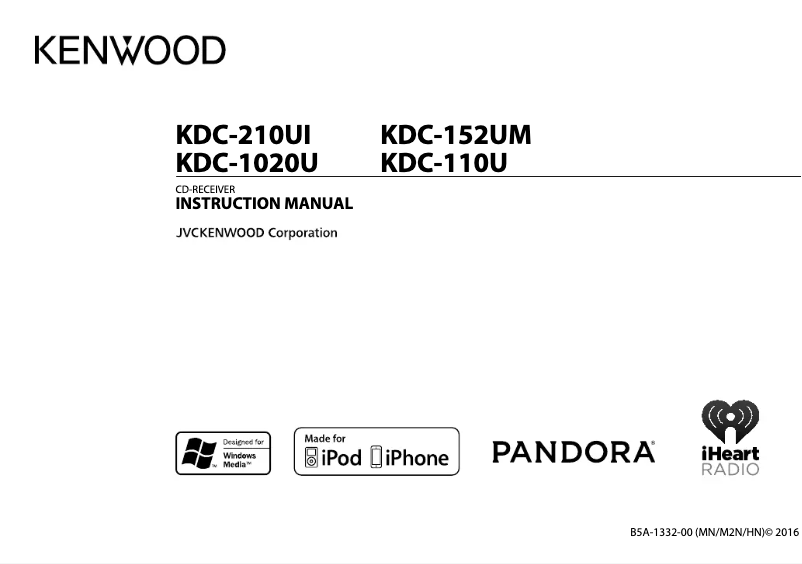 Página 1 del manual Manual de usuario Kenwood KDC-110U