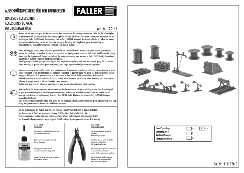 Page 1 de la notice Manuel utilisateur Faller 120141