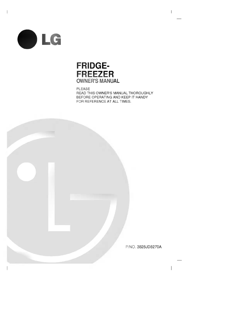 Page 1 de la notice Manuel utilisateur LG GR-T452XV