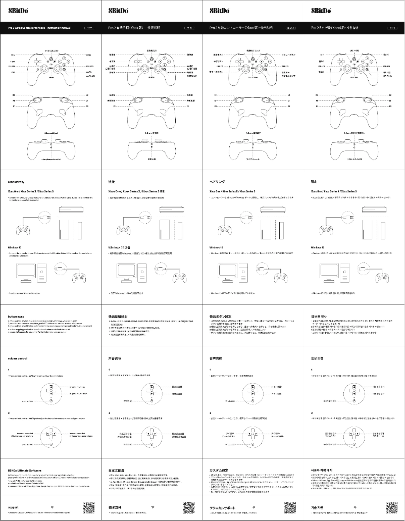 Page 1 de la notice Manuel utilisateur 8BitDo Pro 2