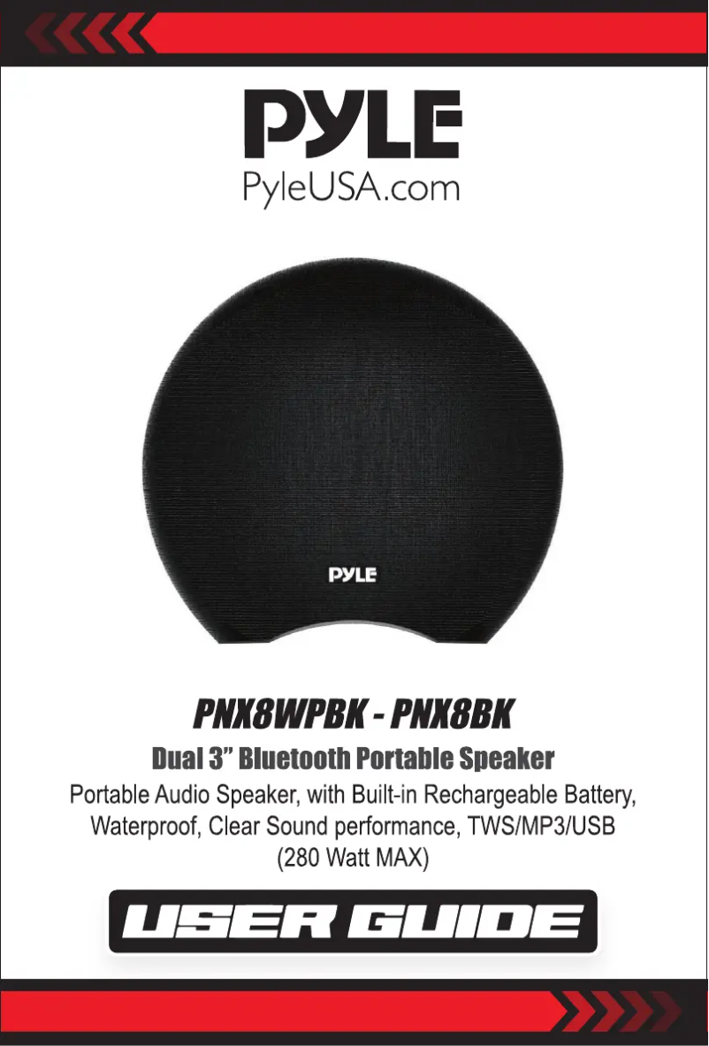 Image de la première page du manuel de l'appareil PNX8WPBK