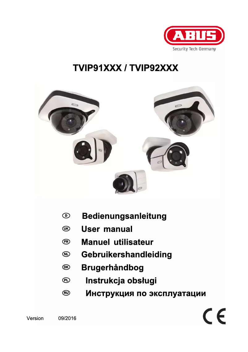 Page 1 de la notice Manuel utilisateur Abus TVIP91600