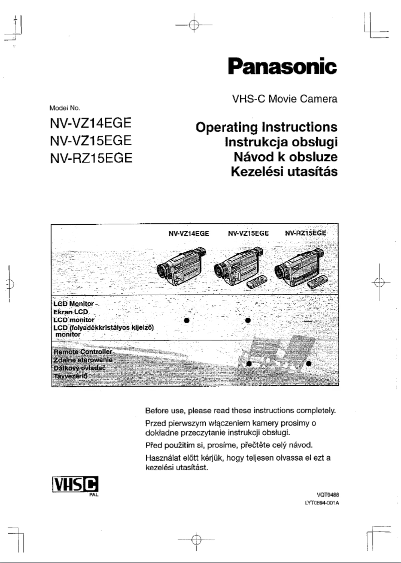 Page 1 de la notice Manuel utilisateur Panasonic NV-RZ15EGE