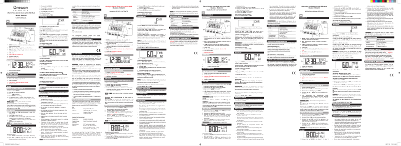 Page 1 de la notice Manuel utilisateur Oregon Scientific RAS200