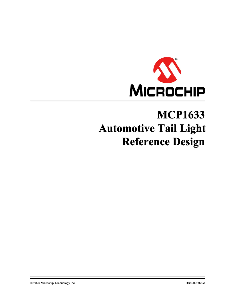 Page 1 de la notice Manuel utilisateur Microchip MCP1633