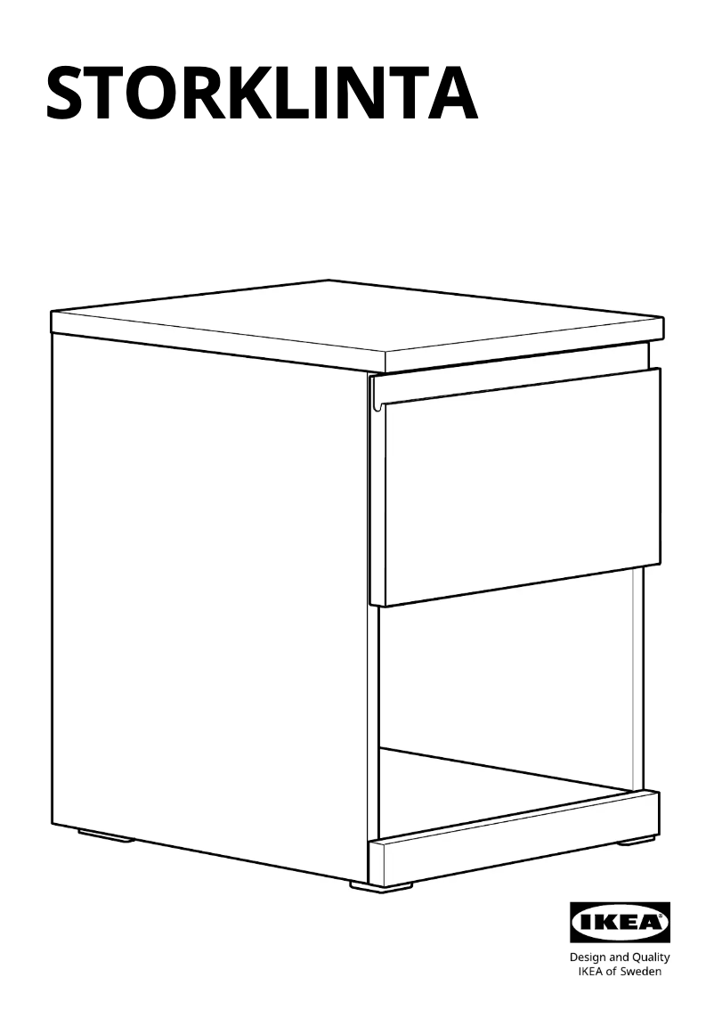 Page 1 de la notice Manuel utilisateur Ikea STORKLINTA 205.611.51