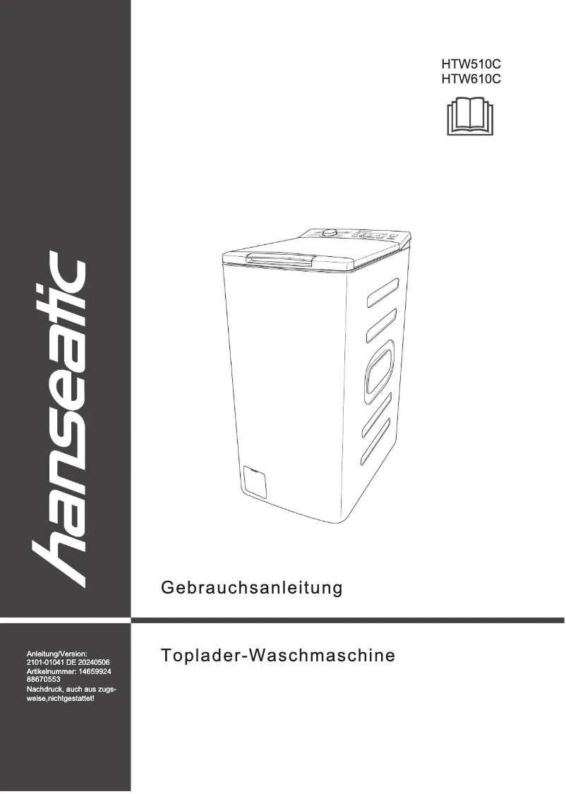 Page n°1 - Manuel utilisateur Hanseatic HTW610D