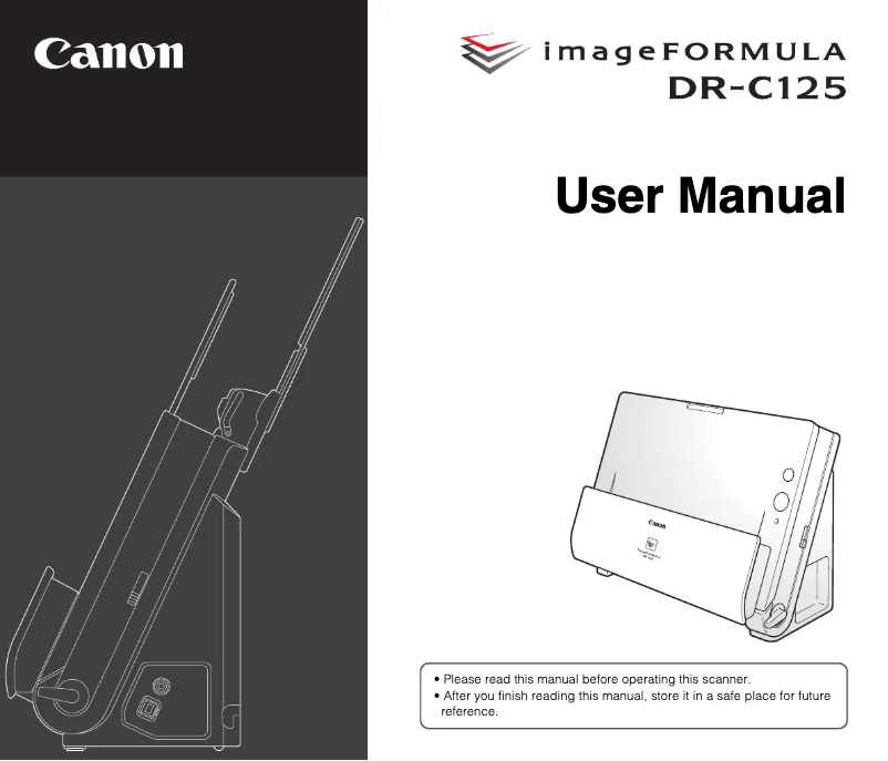 Page n°1 - Manuel utilisateur Canon imageFormula DR-C125