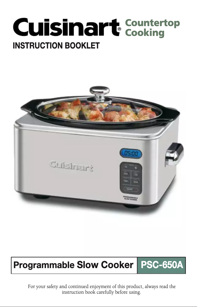 Page 1 de la notice Manuel utilisateur Cuisinart PSC-650A