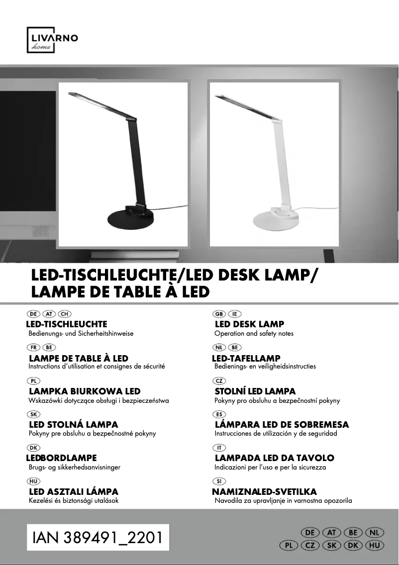 Page 1 de la notice Manuel utilisateur Livarno Lux IAN 396691