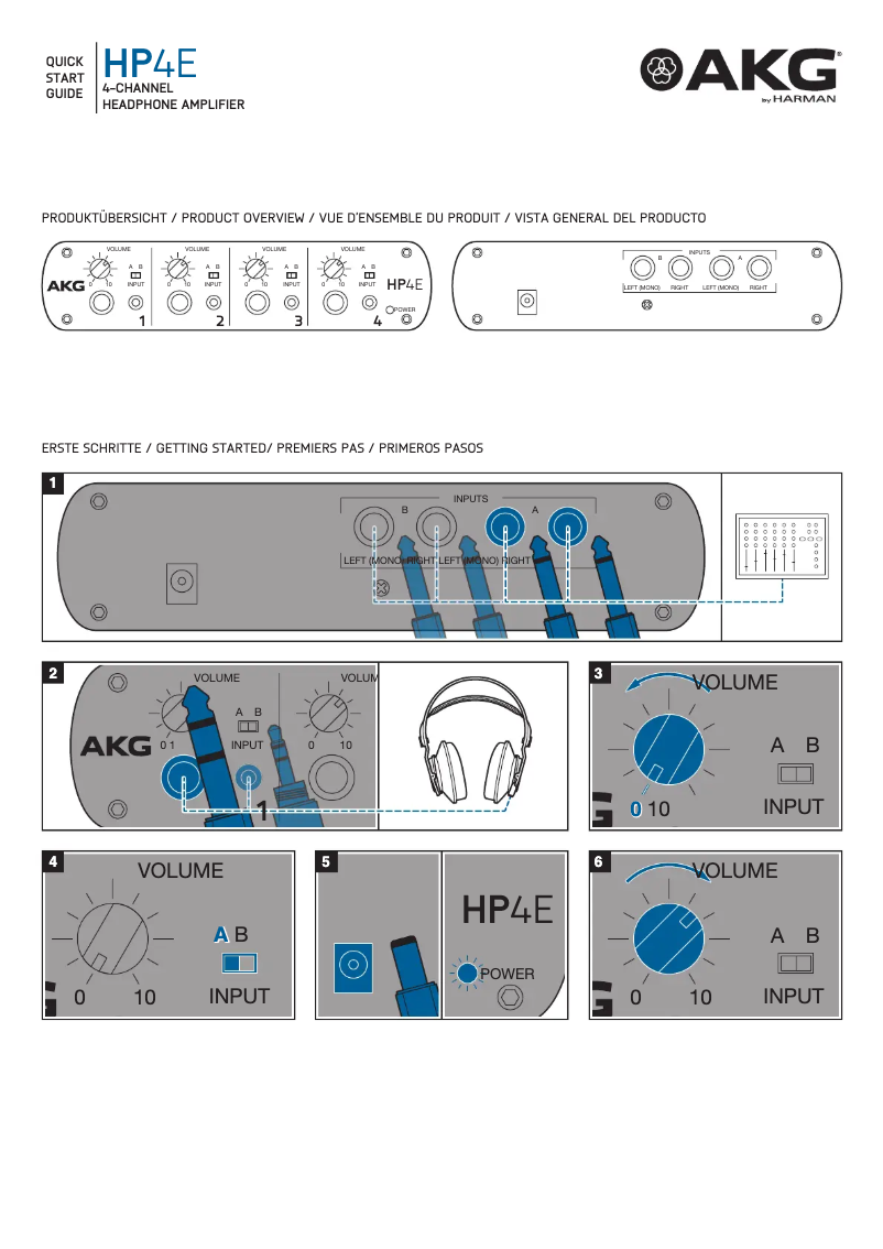 Page n°1 - Manuel utilisateur AKG HP4E