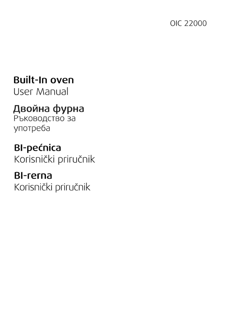 Page 1 de la notice Manuel utilisateur Beko OIC 22000