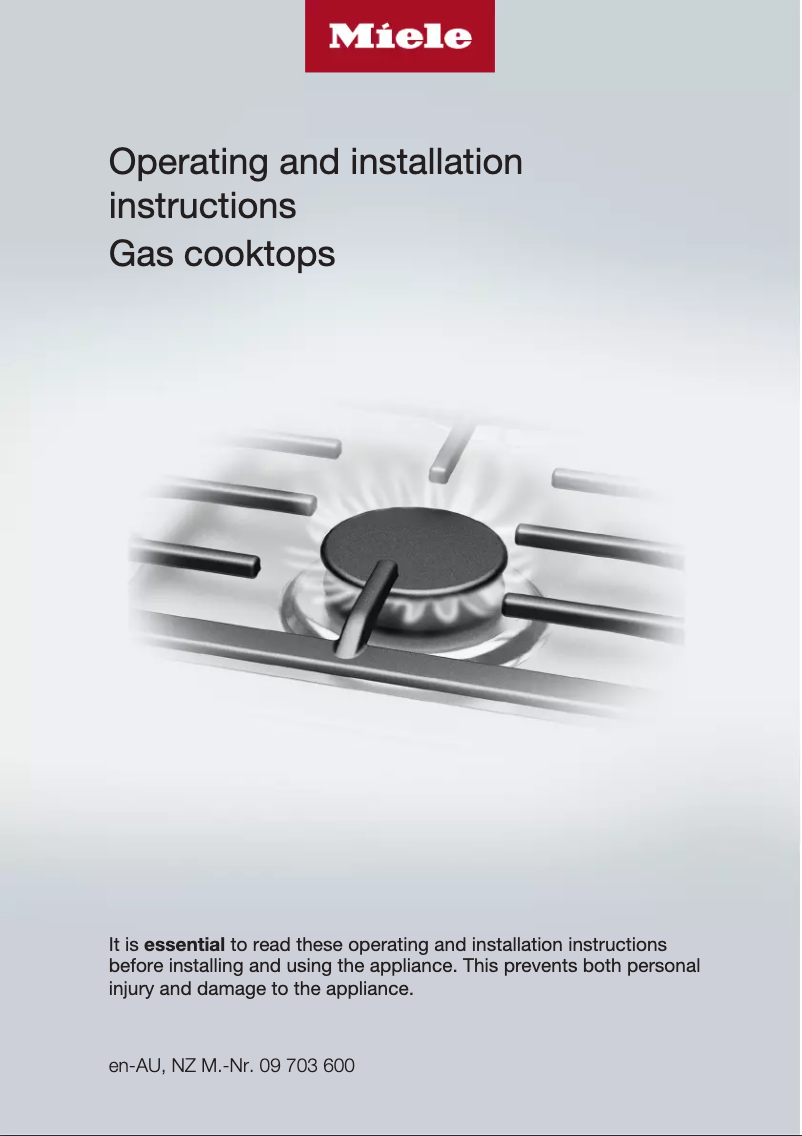 Page 1 de la notice Manuel utilisateur Miele KM 2334