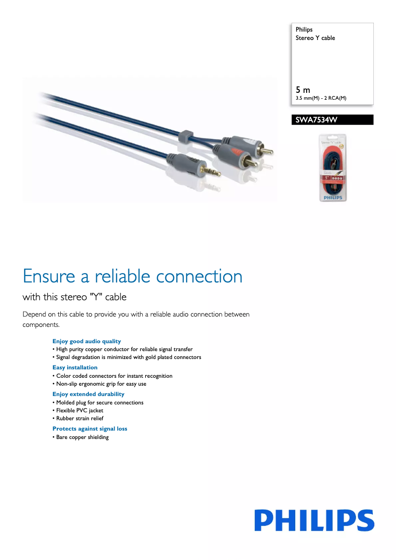 Image de la première page du manuel de l'appareil SWA7534W