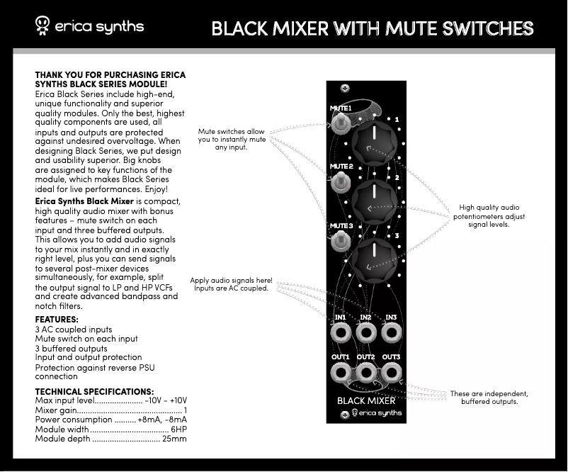 Image de la première page du manuel de l'appareil Black Mixer