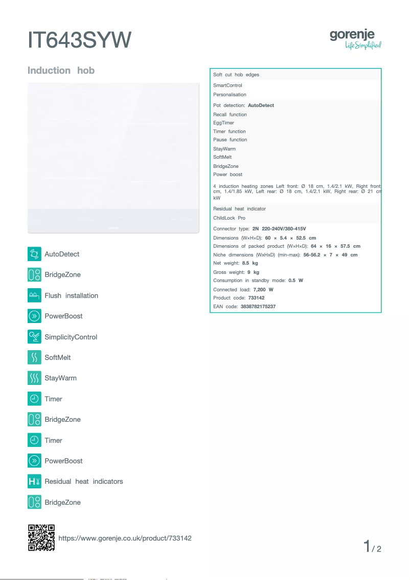 Image de la première page du manuel de l'appareil IT643SYW