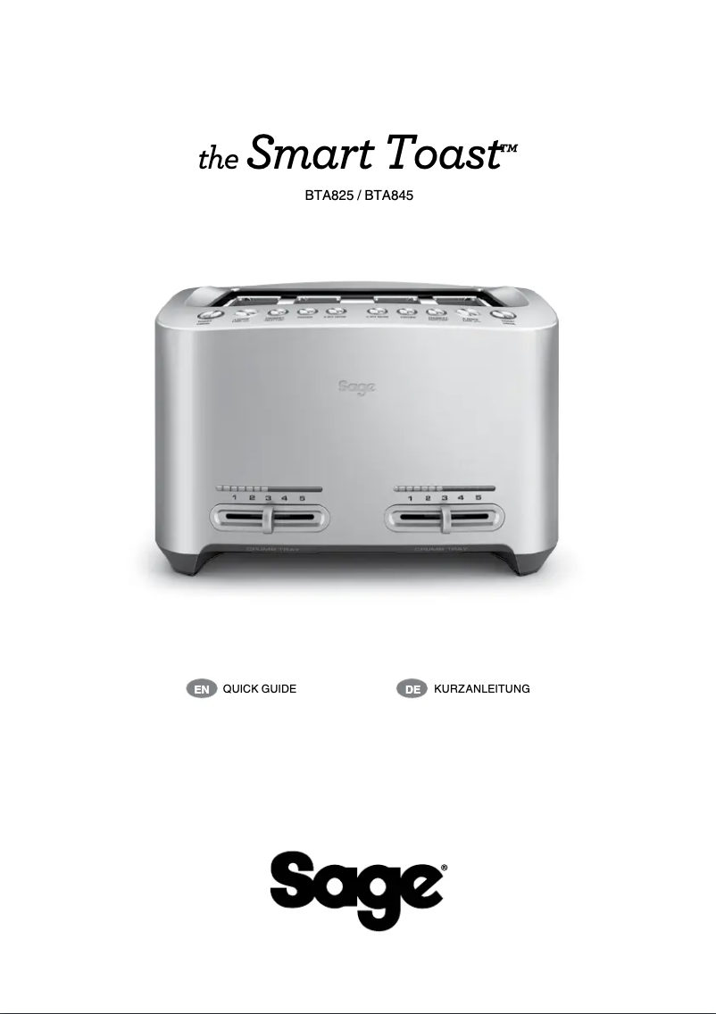 Image de la première page du manuel de l'appareil the Smart Toast STA845