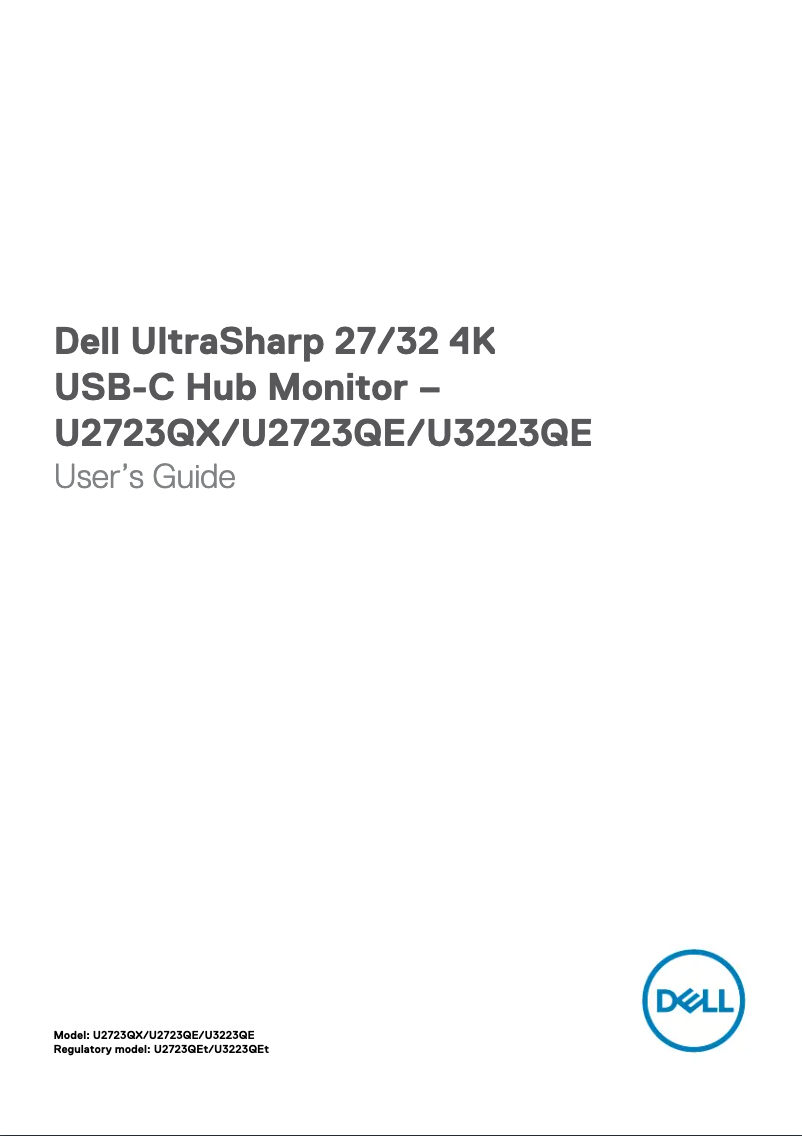 Page n°1 - Manuel utilisateur Dell UltraSharp U3223QE