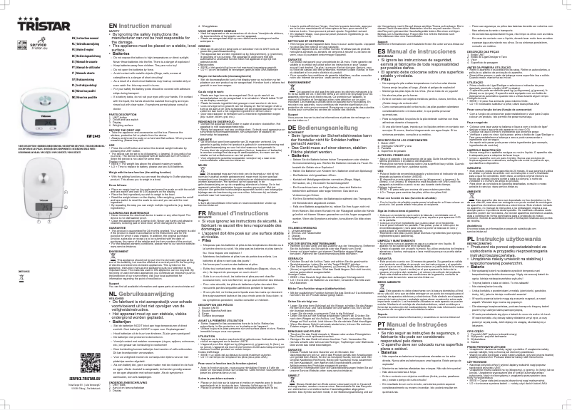 Page 1 of the manual User Manual TriStar KW-2445